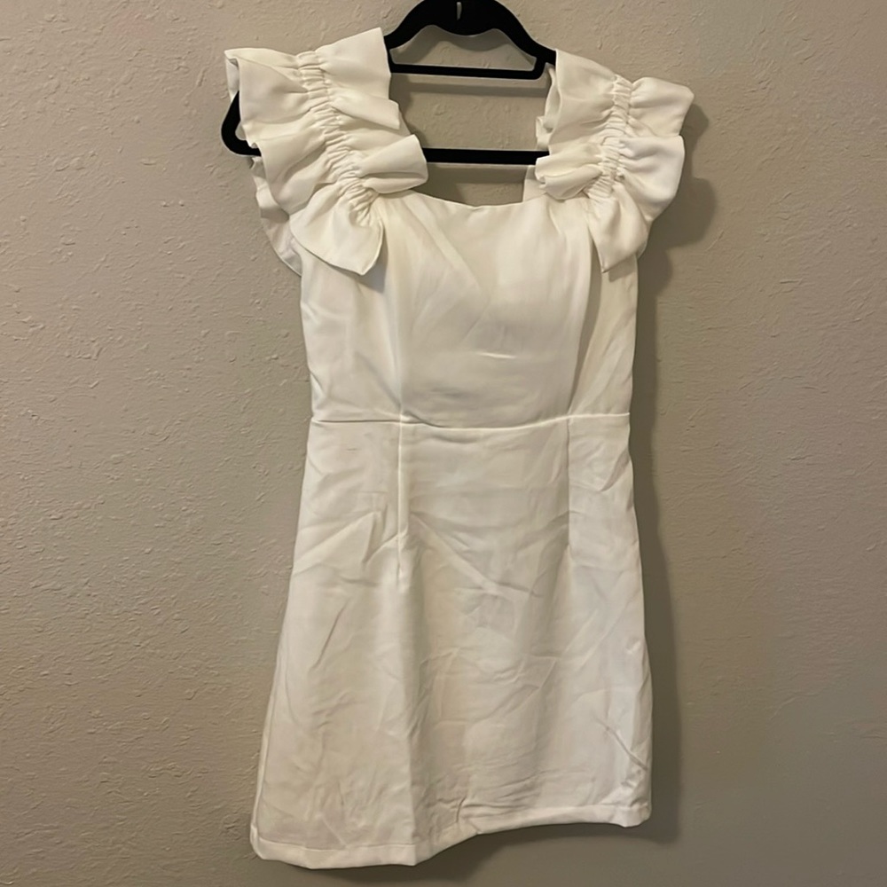 White mini dress